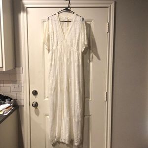 White Lace Maternity Dress